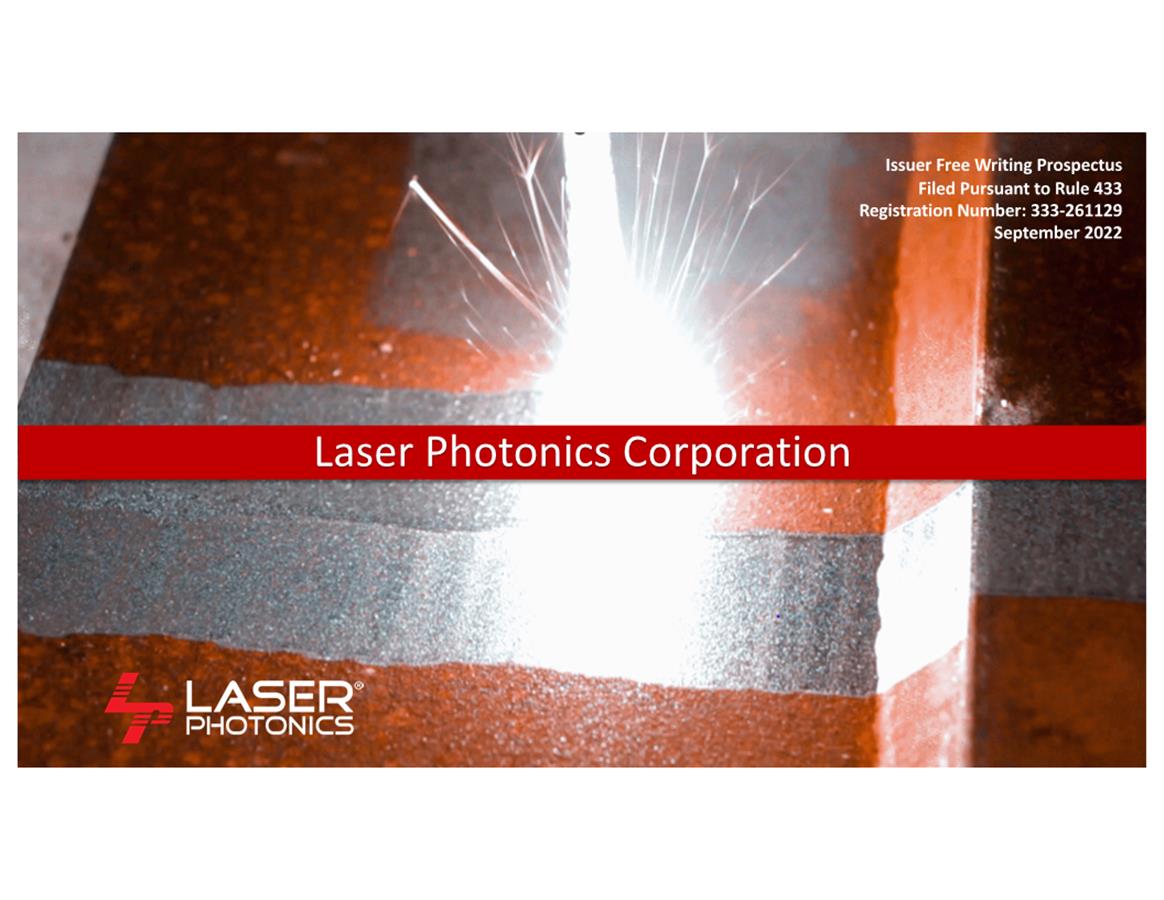 Laser Photonics (LASE) IPO deck