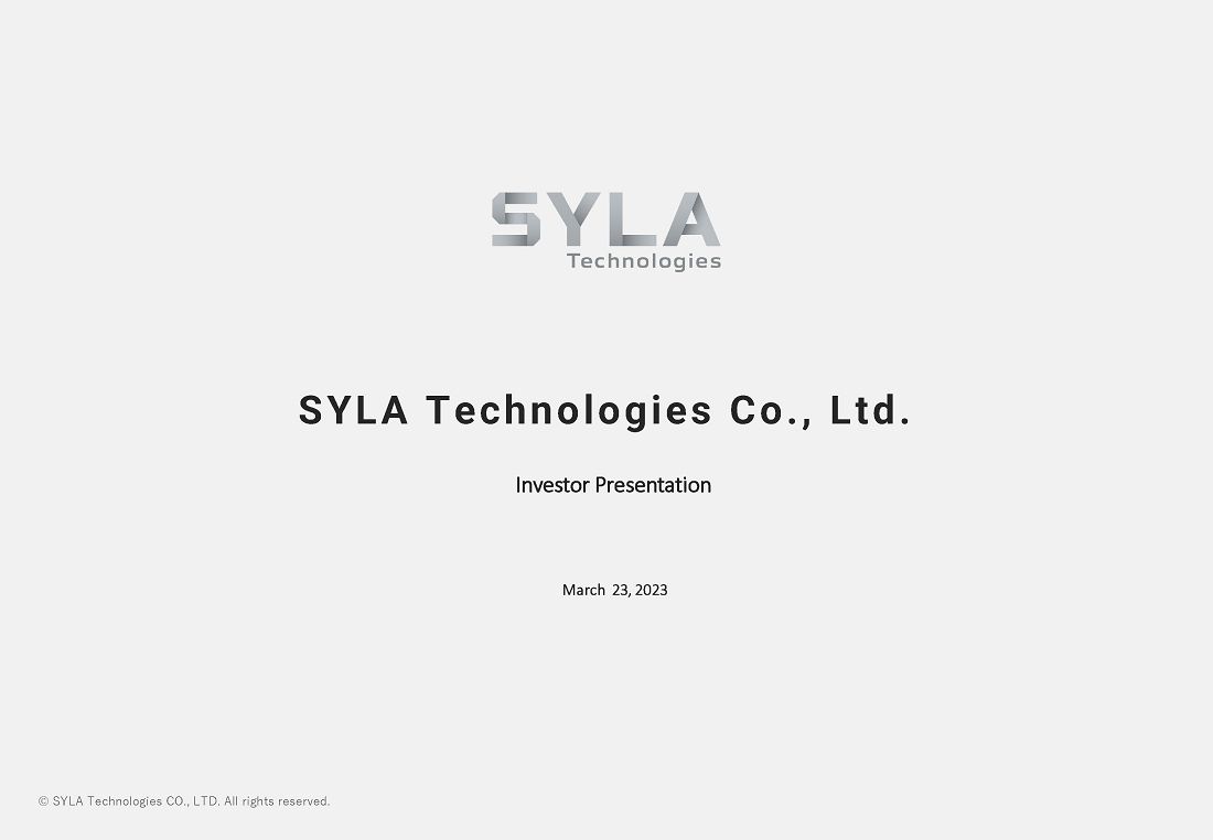 SYLA Technologies (SYT) IPO deck