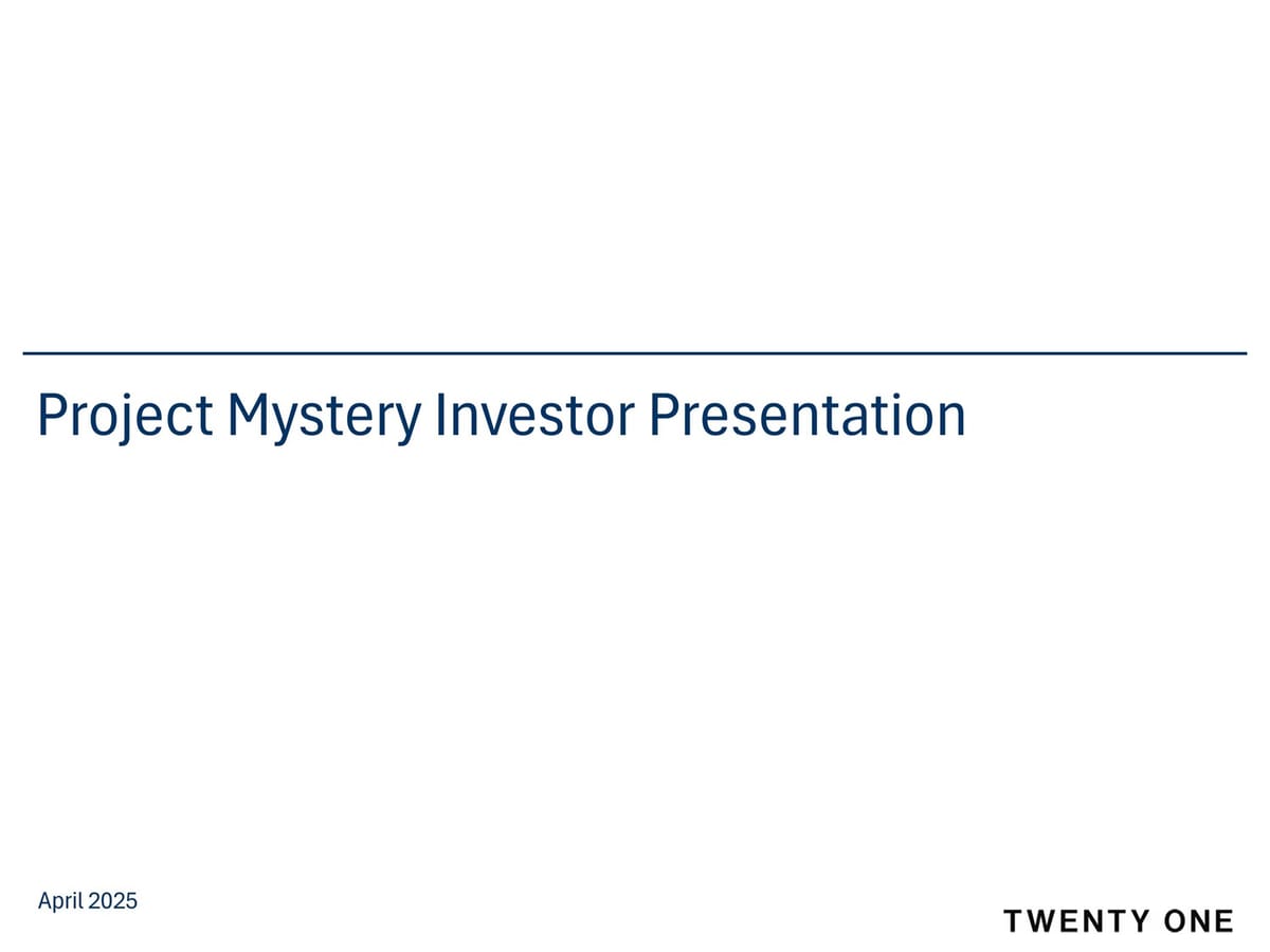 Twenty One (XXI) via Cantor Equity (CEP) deck