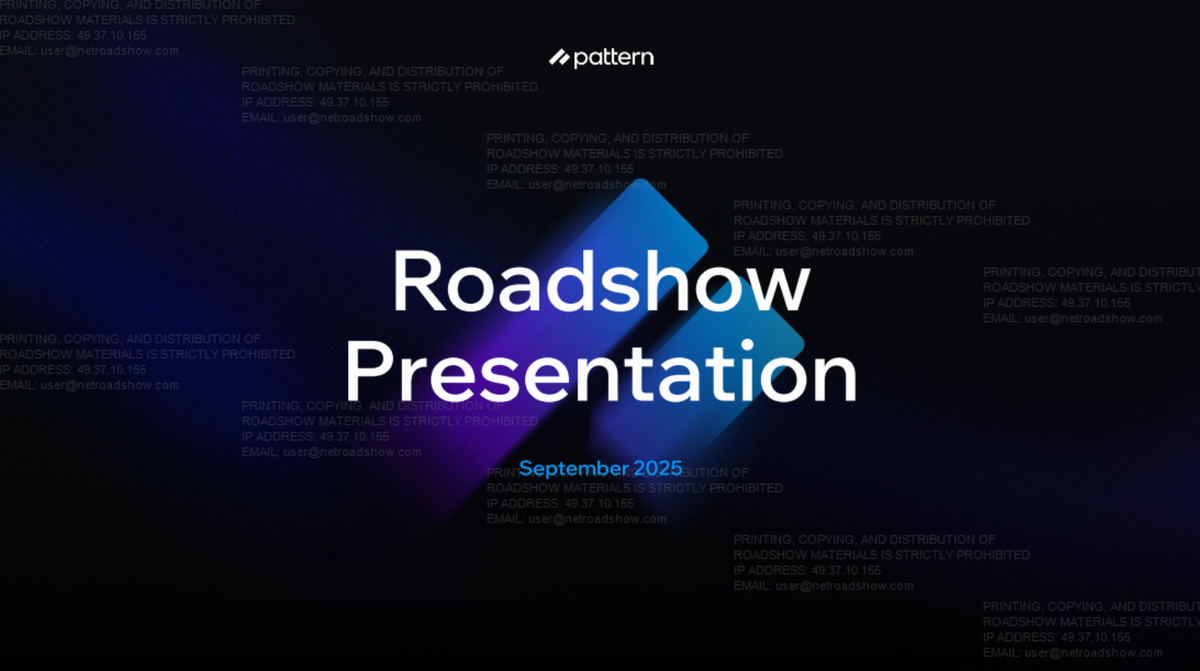 Pattern Group (PTRN) IPO deck