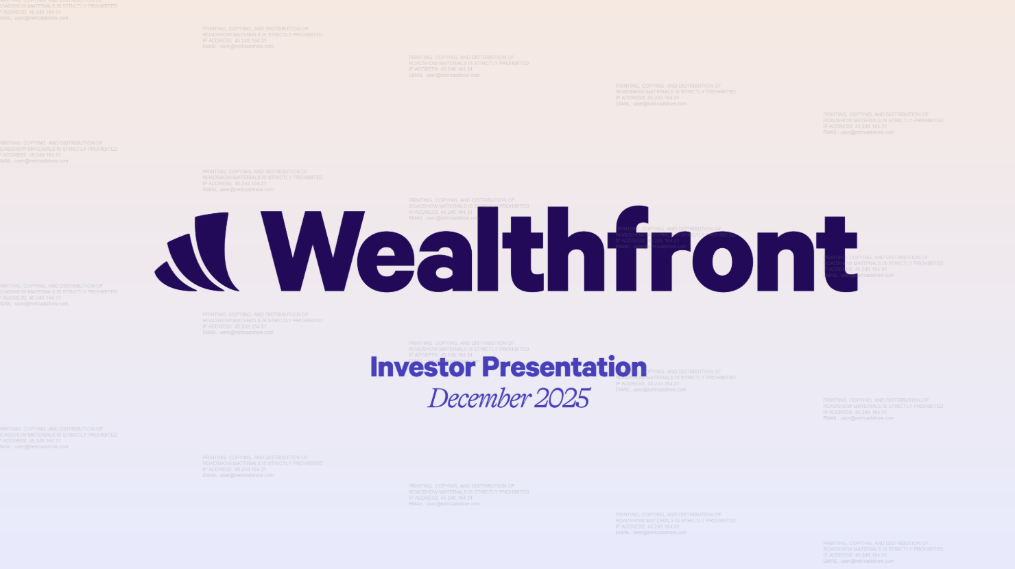 Wealthfront (WLTH) IPO deck